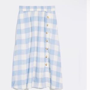 Madewell XS blue and white skirt